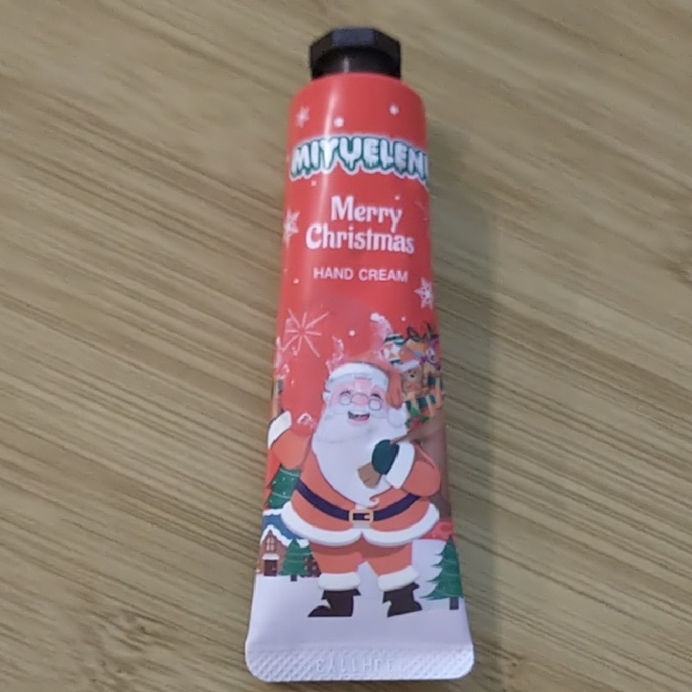 Merry Christmas Santa Hand Cream Tube - Red Holiday Design